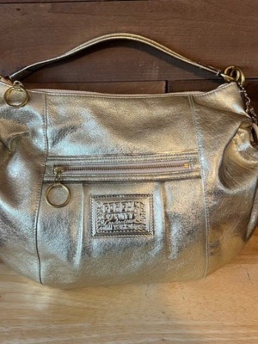 Coach Poppy Jazzy Hobo Crossbody Bag Metallic Gold Leather 20384E Rare Y2K NWT